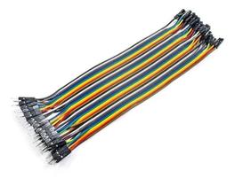 Cabo Jumper 20Cm Macho X Femea 40 Unidades Para Arduino - Cabo Jumper 20Cm Macho X Femea 40 Unidades Para Arduino -