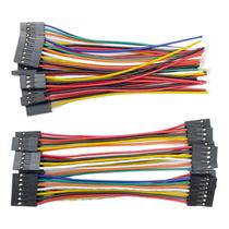 Cabo Jumper De 2.54mm Com Conector Dupont Simples E Duplo Fêmea Para PCB Arduino 10cm 20cm 30cm - 10