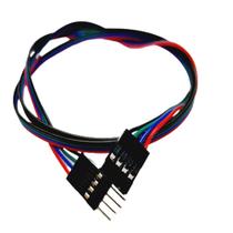Cabo jumper dupont 70cm macho/femea 4 pinos