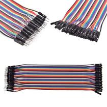 Cabo Jumper Dupont Macho-Fêmea 40 peças 20cm p/ Arduino