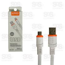 Cabo Kaidi KD31M USB para V8 Micro USB 1m