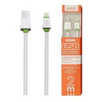 Cabo KAIDI Lightning IOS KD-327A - 2m Branco Cabo KAIDI Lightning IOS KD-327A - 2m Branco