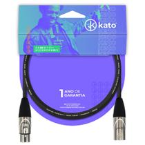 Cabo kato microfone xlr/ xlr 5 metros preto