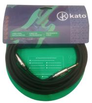 Cabo Kato P10-P10, para instrumentos musicais- Guitarra/ violão /baixo/teclado. Cor preto