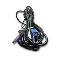 Cabo KVM USB + PS/2 + 2x VGA 6 Metros