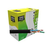 Cabo Lan CAT5E 4P Sohoplus 305M CMX Preto Cabo Lan CAT5E 4P Sohoplus 305M CMX Preto