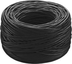 Cabo Lan Ftp Cat5e 4p Dupla Capa 100m Externo Preto Blindado