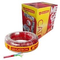 Cabo lan rede cat6 u/utp 4p 23awg vermelho 305 mt megatron