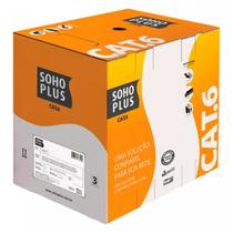 Cabo lan u/utp 24awg cat.6 cmx 305m branco 23400199 Cabo lan u/utp 24awg cat.6 cmx 305m branco 23400199