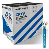 Cabo LAN UTP CFTV Multicameras Megaton Ultra, 4 Pares, Caixa 300 Metros, Classificação CMX, Azul - 4PX24AWG CCA - MEGATRON Cabo LAN UTP CFTV Multicameras Megaton Ultra, 4 Pares, Caixa 300 Metros, Classificação CMX, Azul - 4PX24AWG CCA - MEGATRON