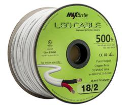 Cabo LED MaxBrite 18AWG 2 condutores 152m de baixa tensão