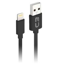 CABO LIGHTNING 2.0 AM 8 PINOS x USB 1m PRETO CB-L11BKX C3 PLUS