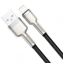 Cabo Lightning Baseus Cafule Metal 2.4A 1m Preto