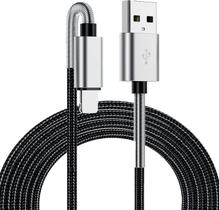 Cabo Lightning com Mola 1m Compatível com iPhone 14 13 12 11 X 8 Carregamento Rápido e Reforçado