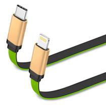 Cabo Lightning Compatível iPhone iPad iPod 1m Leve-Me Tipo C para Power Delivery Flexível