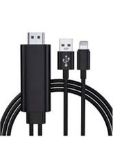 Cabo Lightning Hdtv Hdmi Adaptador Para Lightning Com Usb 2m fy-882 Cabo Lightning Hdtv Hdmi Adaptador Para Lightning Com Usb 2m fy-882