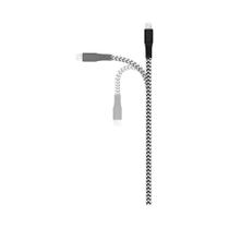 Cabo Lightning I2GO Nylon 1,5m Preto e Branco Cabo Lightning I2GO Nylon 1,5m Preto e Branco
