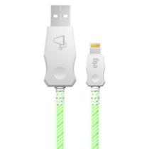 Cabo Lightning Iluminado com LED Verde para Sincronização e Recarga 12W 2.4A com 1 metro LED810VD ELG