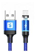 Cabo Lightning Magnético Carregador 1m 2.4a - Azul