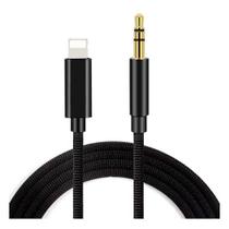 Cabo Lightning P2 3.5mm Auxiliar Audio Compatível com iPhone/iPad X XS XR 11 12 13 14 Pro Max 1 Metro