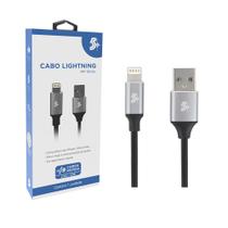 CABO LIGHTNING PARA USB A - 2.0 - 1,2m ALUMINUM MOBILE PREMIUM