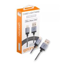 Cabo Lightning para USB Compatível com iPhone, iPad e iPod - 2M - Revestido de Nylon - Geonav LIGH08 Cabo Lightning para USB Compatível com iPhone, iPad e iPod - 2M - Revestido de Nylon - Geonav LIGH08