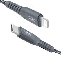 Cabo Lightning USB-C em Nylon 2M Trançado Chumbo - I2GO PRO