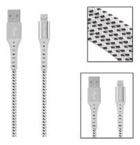 Cabo Lightning Usb Nylon 1,2m Trancado Resiste Alum