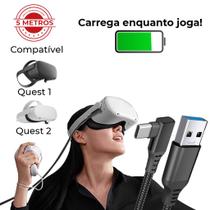 Cabo Link Para Óculus Quest 1 e 2 Meta 5 Metros USB/USB-c