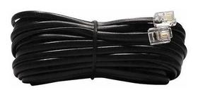 Cabo Liso Extensão Telefone 3 Mts Rj11 Preto