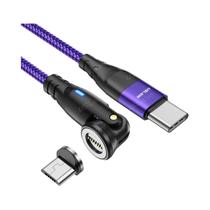 Cabo Magnético Tipo C De Carregamento Rápido 60W Para Xiaomi, Samsung, Redmi, Transferência De Dados