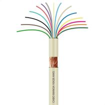 Cabo Manga 16x26 AWG - com Blindagem Bege - 50 Metros Cabo Manga 16x26 AWG - com Blindagem Bege - 50 Metros