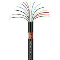 Cabo Manga 16x26 AWG - com Blindagem Preto - 20 Metros