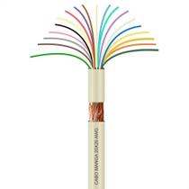 Cabo Manga 20x26 AWG - com Blindagem Bege - 50 Metros Cabo Manga 20x26 AWG - com Blindagem Bege - 50 Metros