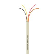 Cabo Manga 4x26 AWG - sem Blindagem Bege - 50 Metros