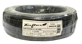 Cabo Manga 4x26 AWG - Sem Blindagem Preto 100 metros