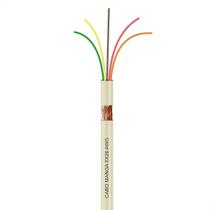 Cabo Manga 5X26 Awg - Com Blindagem Bege - 40 Metros Cabo Manga 5X26 Awg - Com Blindagem Bege - 40 Metros