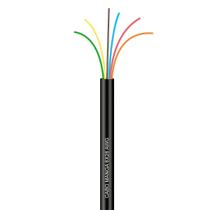Cabo Manga 6X26 AWG - sem Blindagem Preto - 2 Metros