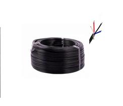 Cabo Manga Flexível 4 Vias - 24 Awg 50 Metros Preto