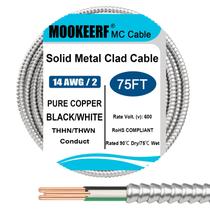 Cabo MC MOOKEERF 14/2 com cobre puro moído de 75 pés 14AWG/2