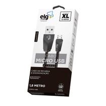 Cabo Micro USB 1.8M - 2.4A - ELG