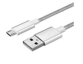Cabo Micro Usb 2.1 - Prata Metálico Smartphone
