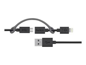 Cabo Micro USB Belkin para Lightning de 1 m com adaptador - preto Cabo Micro USB Belkin para Lightning de 1 m com adaptador - preto