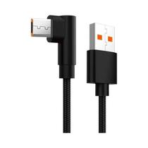 Cabo Micro USB De Carregamento Rápido 2.4A 90 Graus Para Samsung S7 Xiaomi Smartphone Android 1m 2m