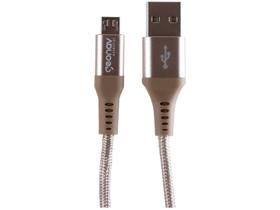 Cabo micro usb de nylon trancado golden