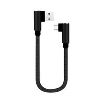 Cabo Micro USB e USB-C Duplo de 25cm - Carregamento Rápido 90 Graus