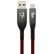 Cabo Micro USB Elg M510RD 1 Metro - Preto/Vermelho