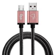 Cabo Micro USB Elg SKN510BK 1 Metro - Preto/Rosa