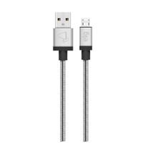 Cabo Micro USB em Aço Inox Ultra Resistente para Sincronização e Recarga 12W 2.4A com 1 metro Prata INX510SL ELG Cabo Micro USB em Aço Inox Ultra Resistente para Sincronização e Recarga 12W 2.4A com 1 metro Prata INX510SL ELG