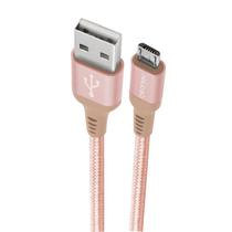 Cabo Micro USB em Nylon Trançado Essential Rose Gold